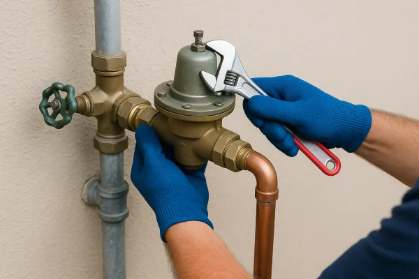 sink pipe leaking and some tools on the floor from The Cedar Park Plumber in Cedar Park, TX - Back flow prevention